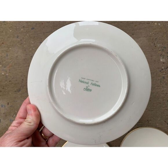 4 VINTAGE NATIONAL AIRLINES JACKSON CHINA 7” DESSERT PLATES 1970'S - Picture 7 of 9